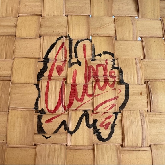 Vintage Cuba Straw Beach Tote - Picture 4 of 13